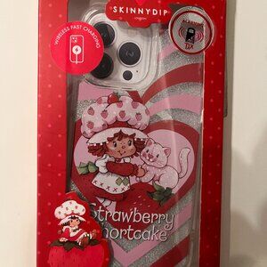 Strawberry Shortcake Skinnydip iPhone 14 Pro Max (or 13) Case Glitter NWT (wa/x)
